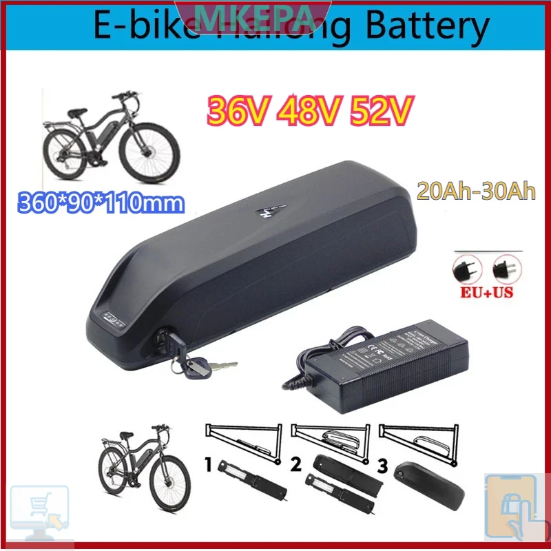 Batería Hailong de 36-48-52V p - Ebike Battery 48V 20Ah Hailong reseña y precio