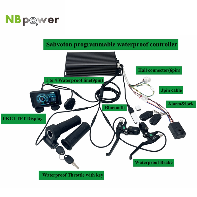 Controlador programable Sabvot - 72V 5000W Hub Motor Kit reseña y precio