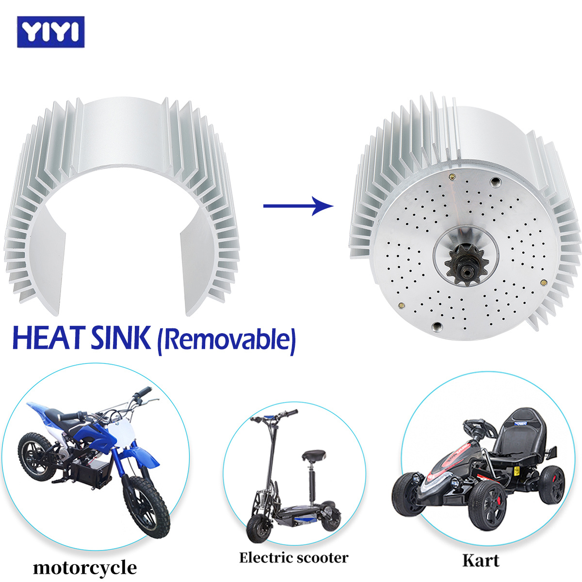 Motor eléctrico sin escobillas - 72V 5000W Hub Motor Kit reseña y precio