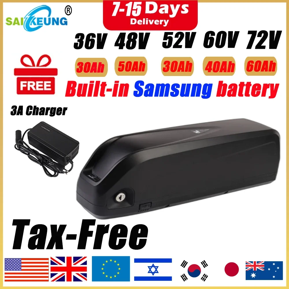 Hailong Polly 48V 52V 60V 36V  - Electric Bicycle Battery 72V 30Ah reseña y precio